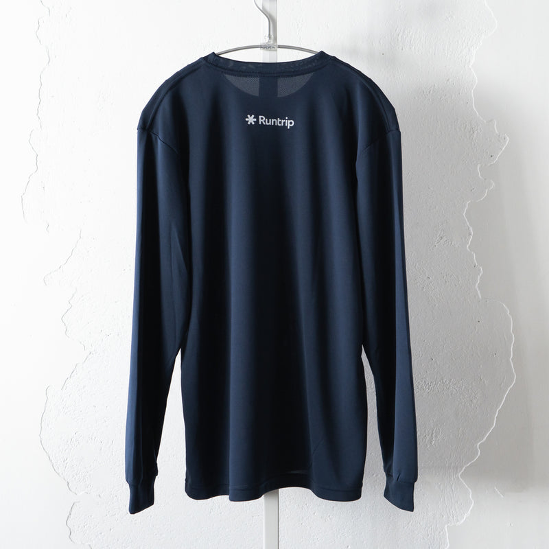 Run & Beer DRY Long-Sleeve  Tee（Navy）