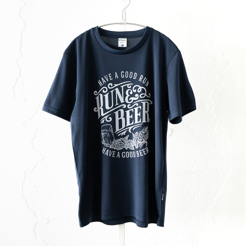 Run &amp; Beer DRY Tee (Navy)