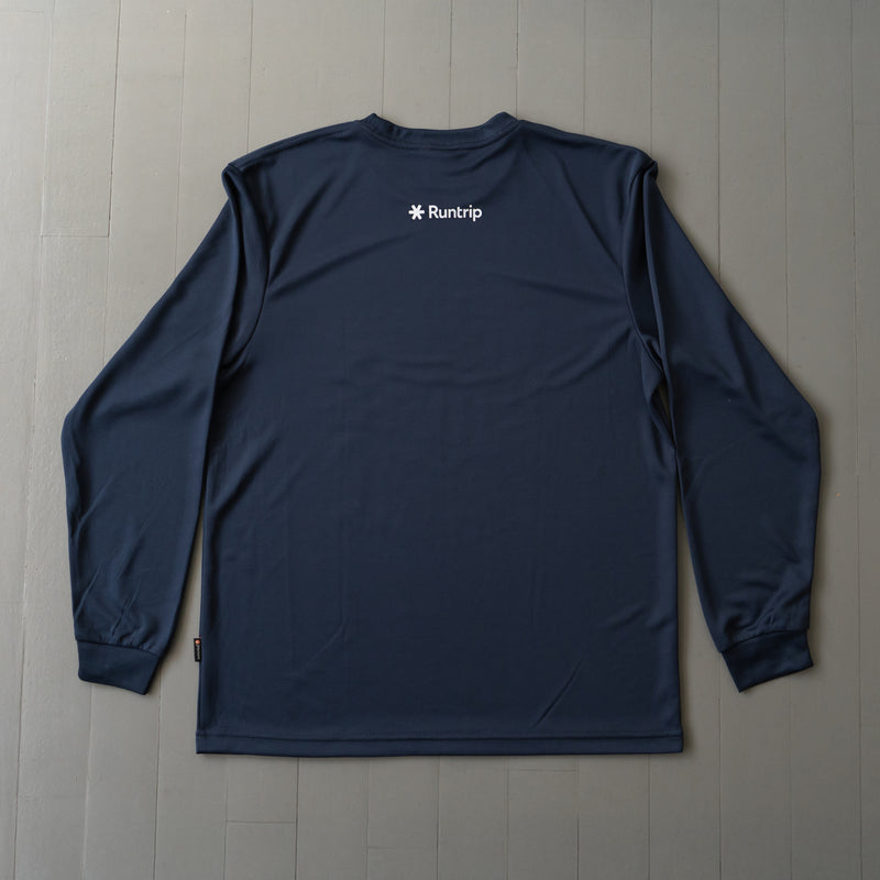 Run & Beer DRY Long-Sleeve  Tee（Navy）