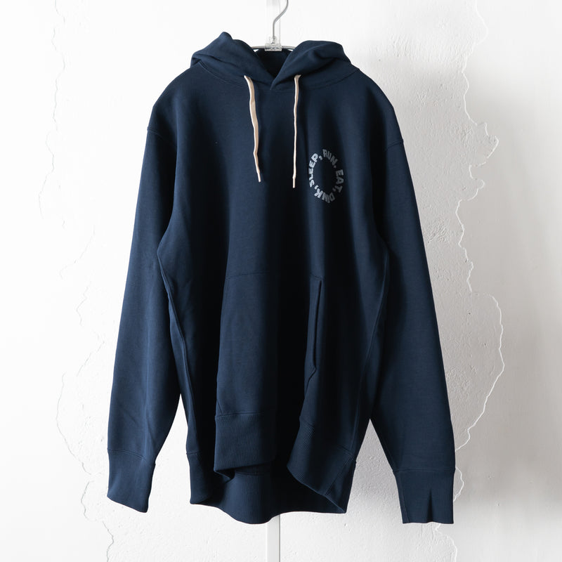 EAT DRINK SLEEP RUN / Circle Logo Hoodie (Navy)