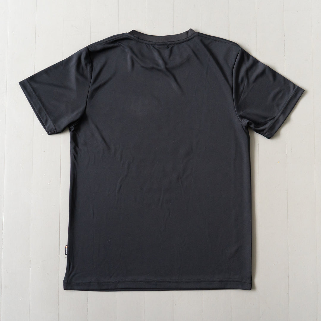 Run &amp; Beer College Design DRY Tee (Black / Gray &amp; White)