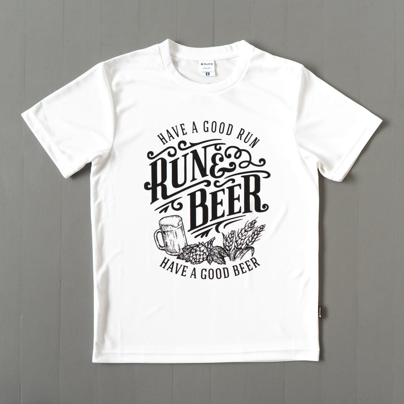 Run & Beer DRY Tee（White）