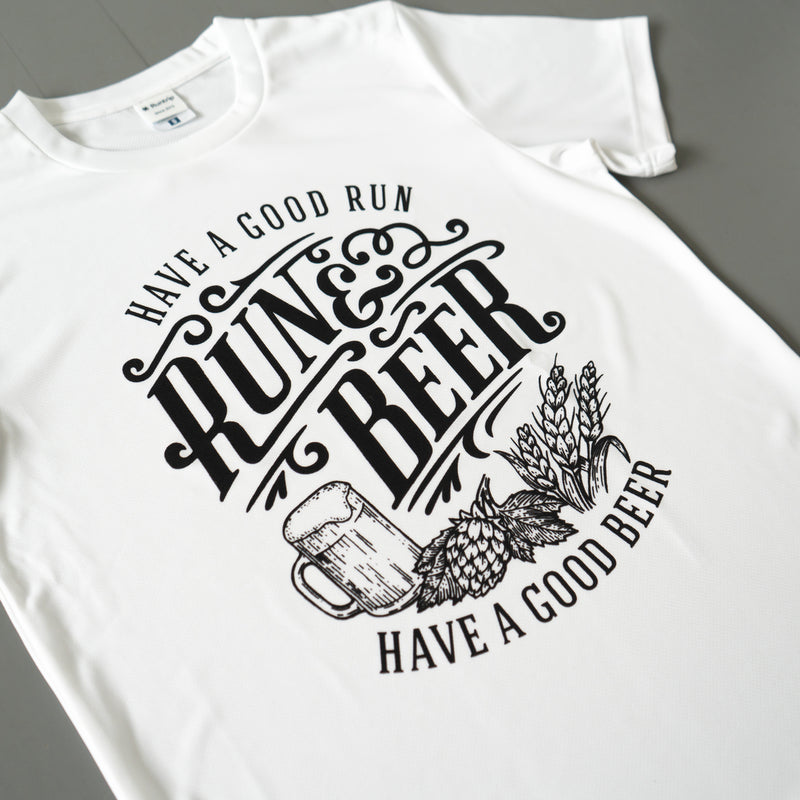 Run & Beer DRY Tee（White）