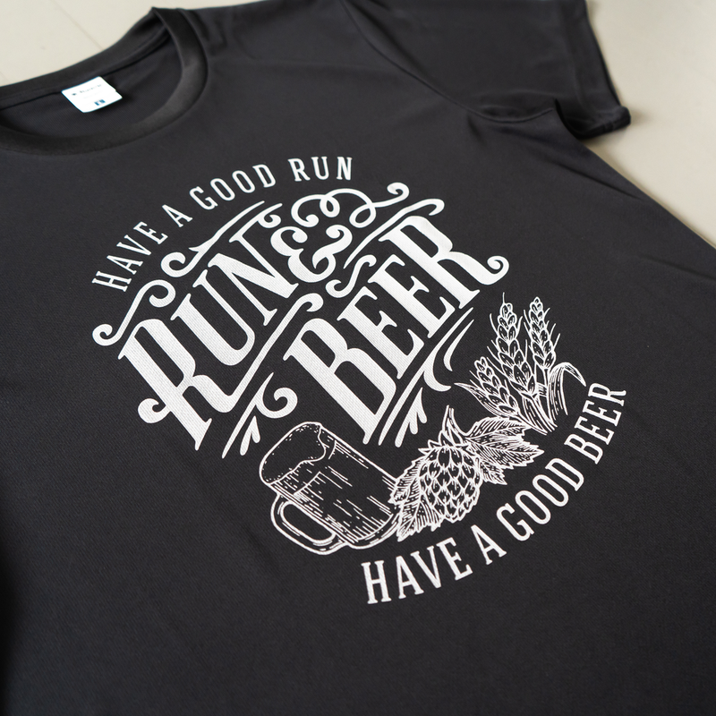 Run &amp; Beer DRY Tee (Black)