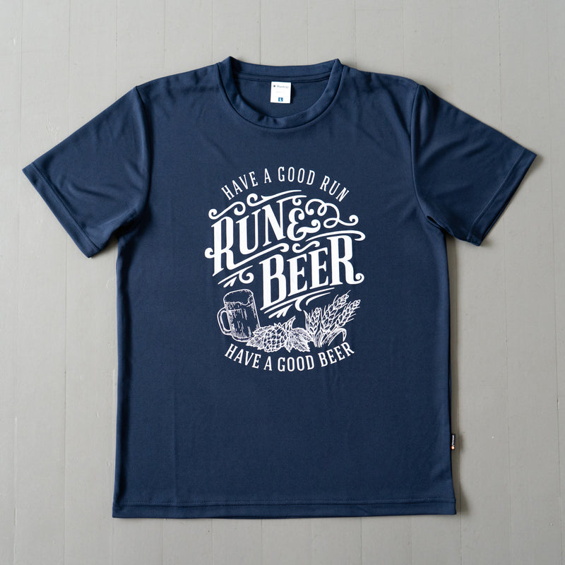 Run &amp; Beer DRY Tee (Navy)