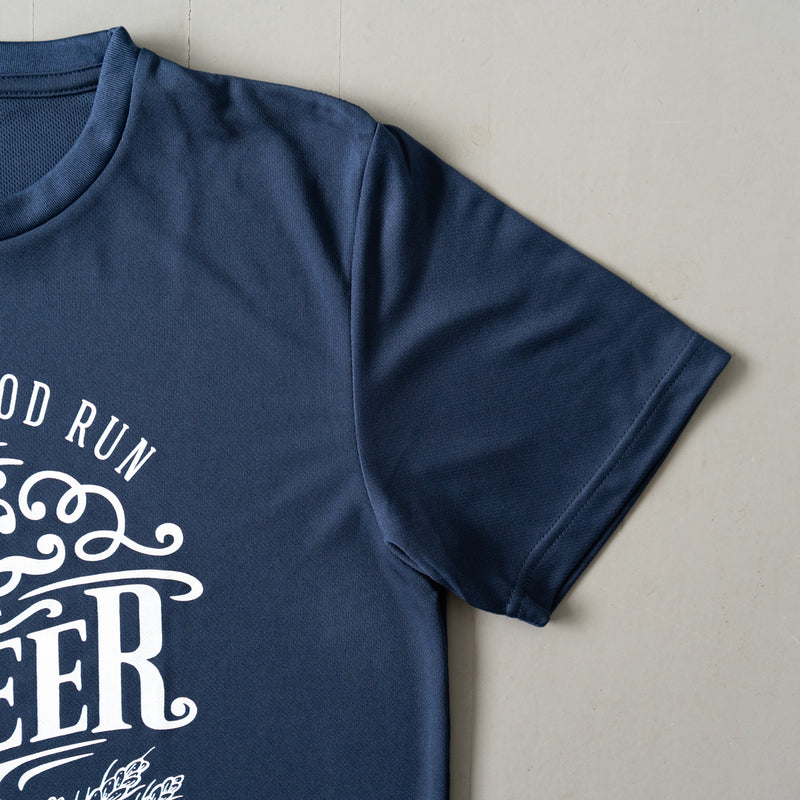 Run &amp; Beer DRY Tee (Navy)