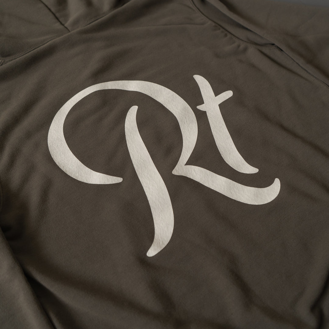 Rt Back Big Logo Hoodie (Khaki)