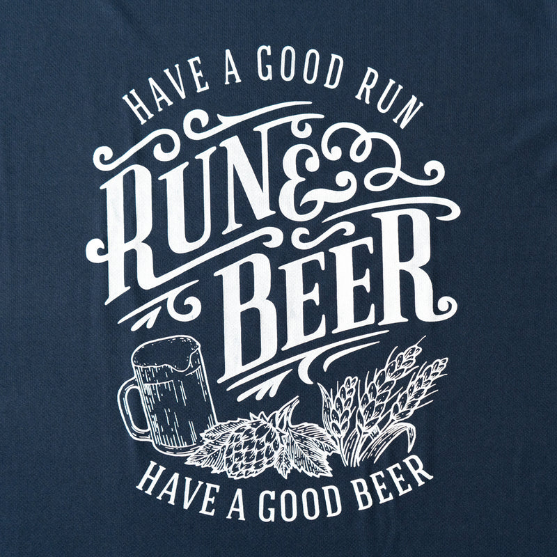 Run &amp; Beer DRY Tee (Navy)