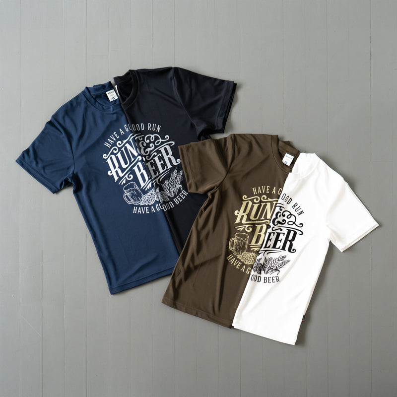 Run &amp; Beer DRY Tee (Navy)