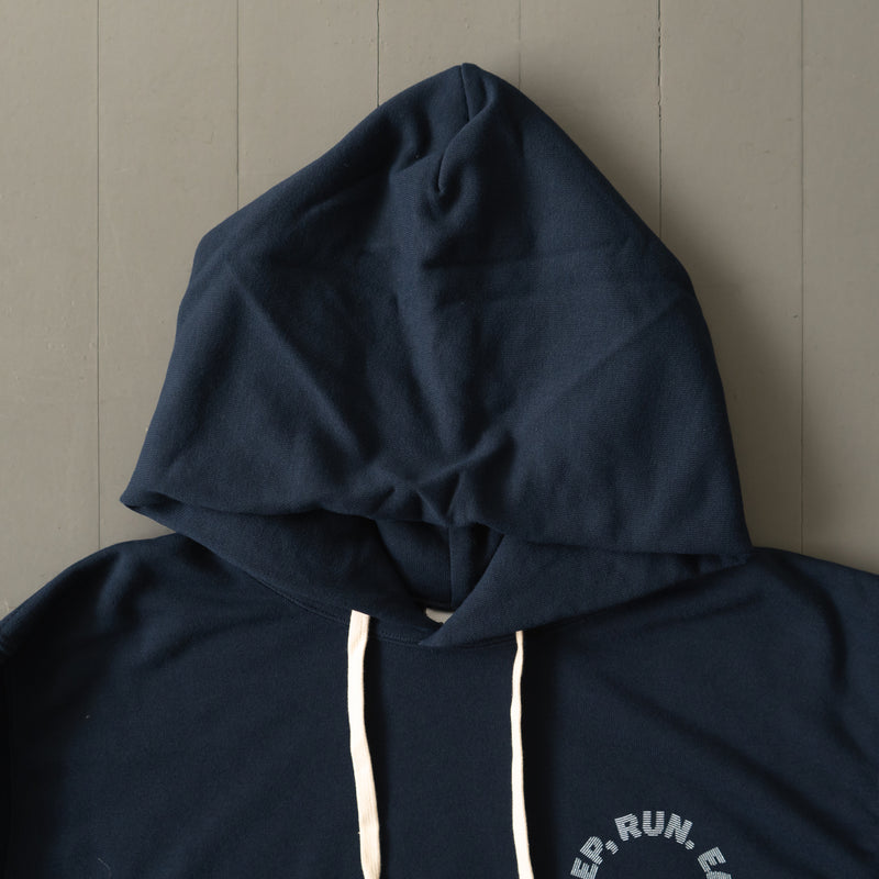 EAT DRINK SLEEP RUN / Circle Logo Hoodie (Navy)