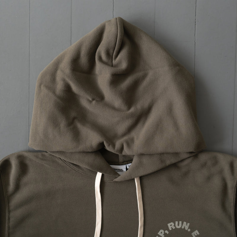 EAT DRINK SLEEP RUN / Circle Logo Hoodie (Khaki)