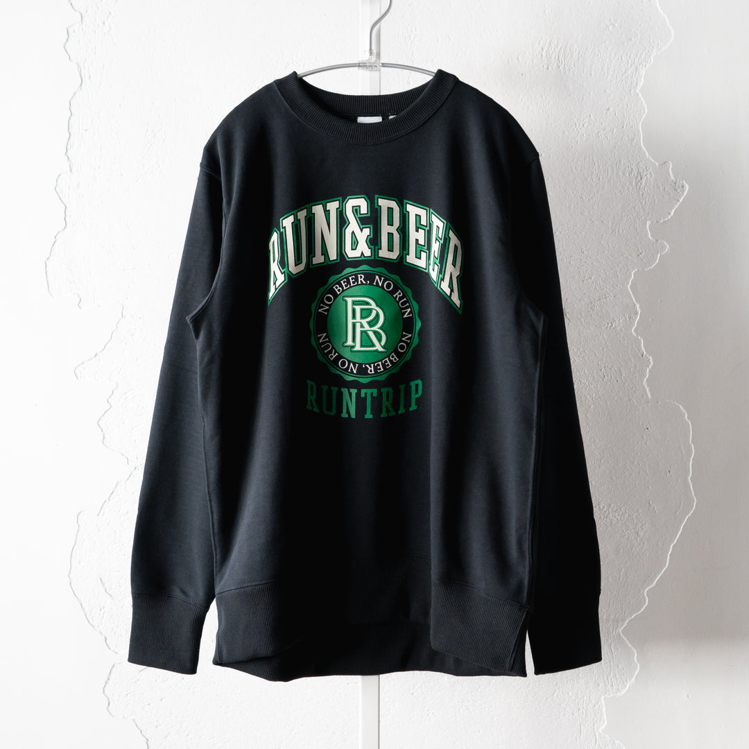 Run & Beer Crewneck Sweat (Black)