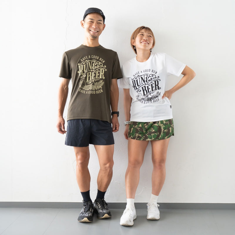 Run & Beer DRY Tee（Khaki）