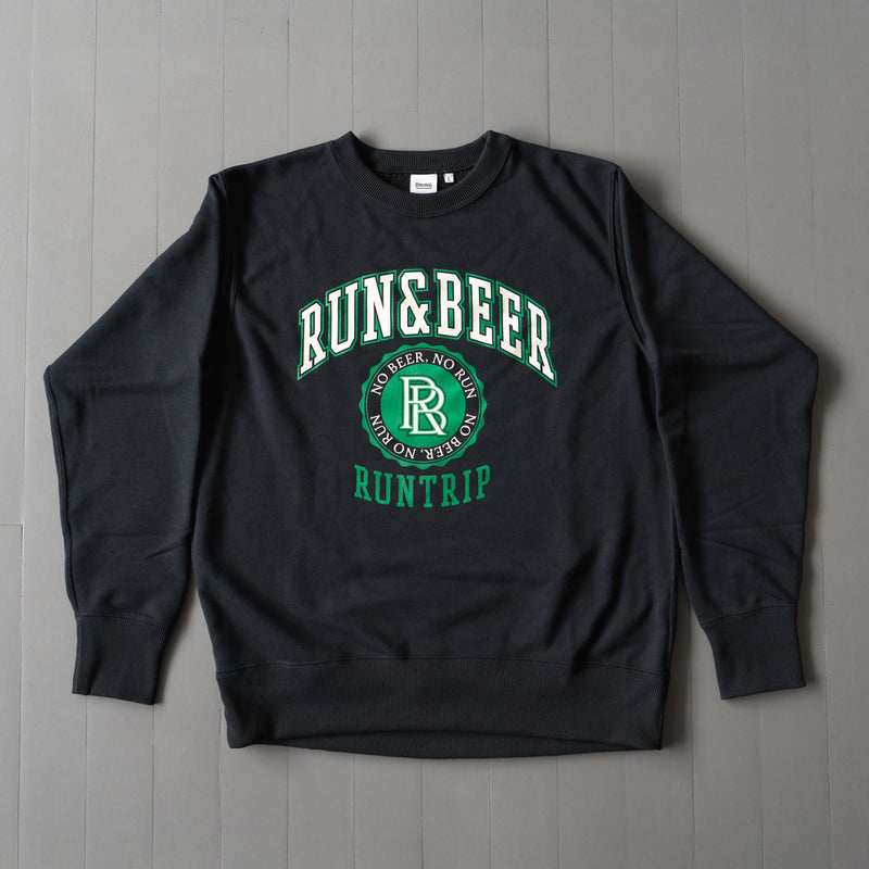 Run & Beer Crewneck Sweat (Black)