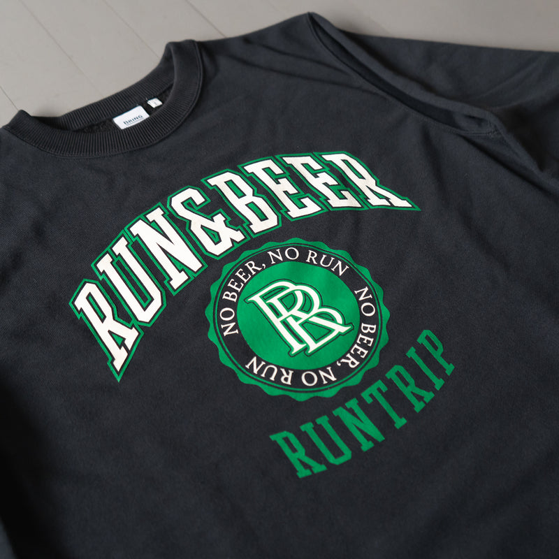 Run & Beer Crewneck Sweat (Black)