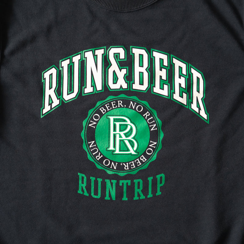 Run & Beer Crewneck Sweat (Black)