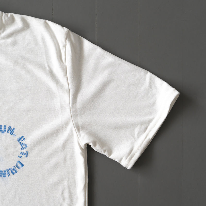 EAT DRINK SLEEP RUN / Circle Logo Tee Blue Logo (White)