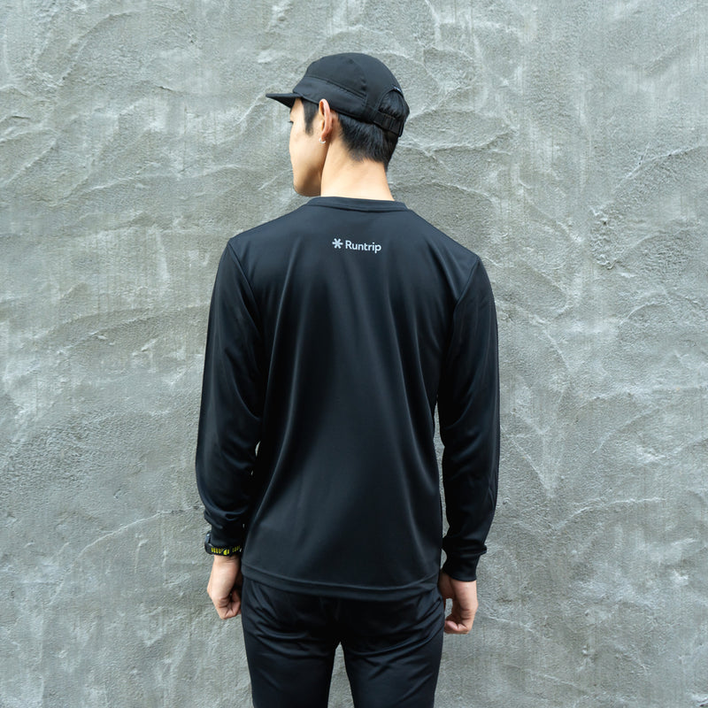 Run & Beer DRY Long-Sleeve  Tee（Black）