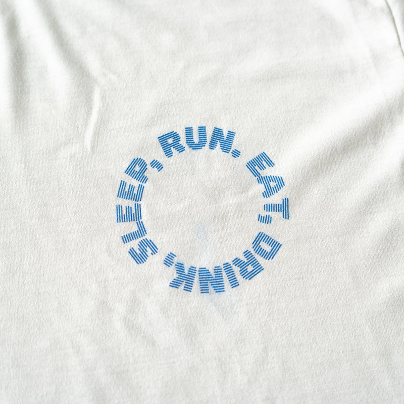 EAT DRINK SLEEP RUN / Circle Logo Tee Blue Logo (White)