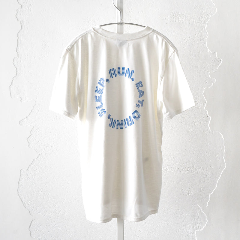 EAT DRINK SLEEP RUN / Circle Logo Tee Blue Logo (White)