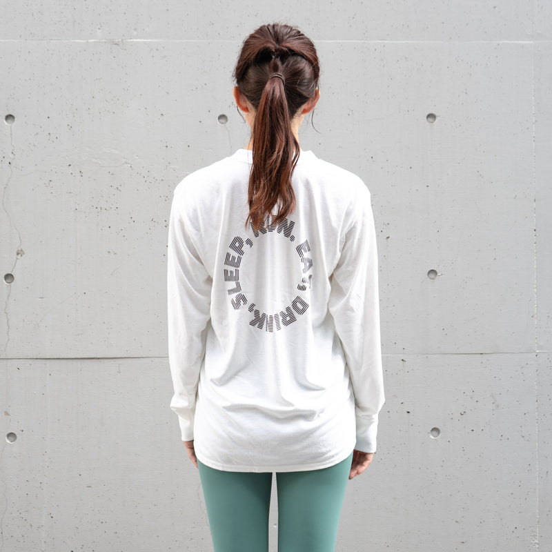 EAT DRINK SLEEP RUN / Circle Logo Long-Sleeve Tee (White)