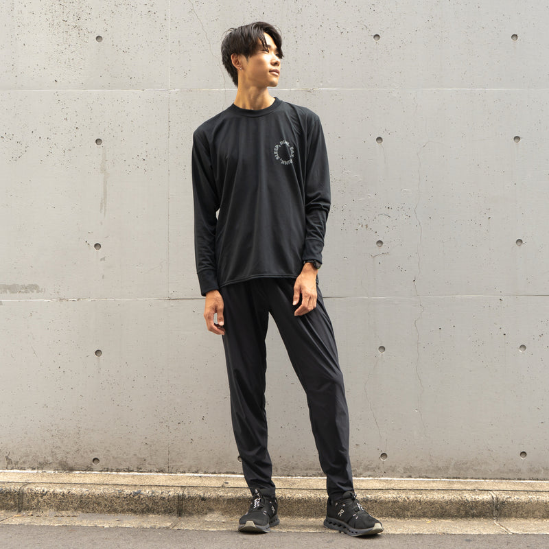 EAT DRINK SLEEP RUN / Circle Logo Long-Sleeve Tee (Black)