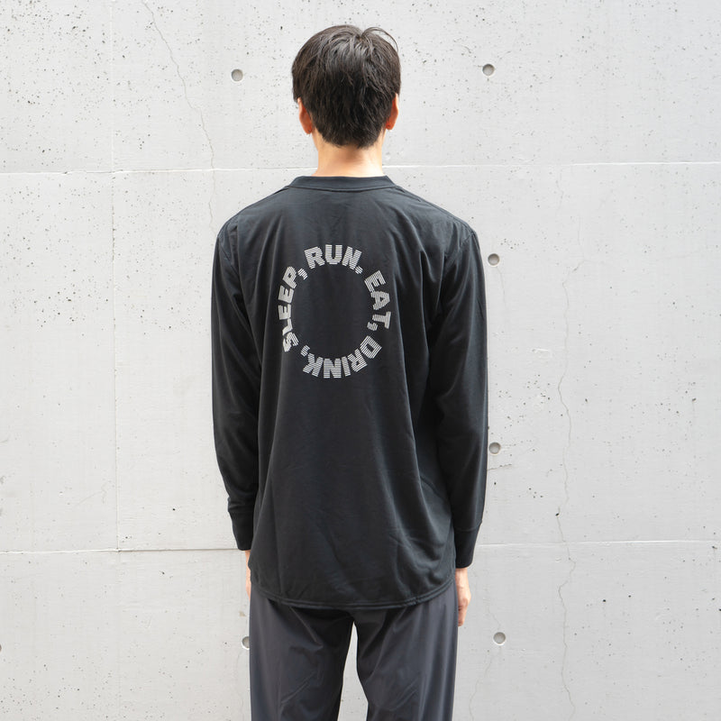 EAT DRINK SLEEP RUN / Circle Logo Long-Sleeve Tee (Black)