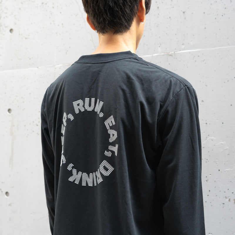 EAT DRINK SLEEP RUN / Circle Logo Long-Sleeve Tee (Black)