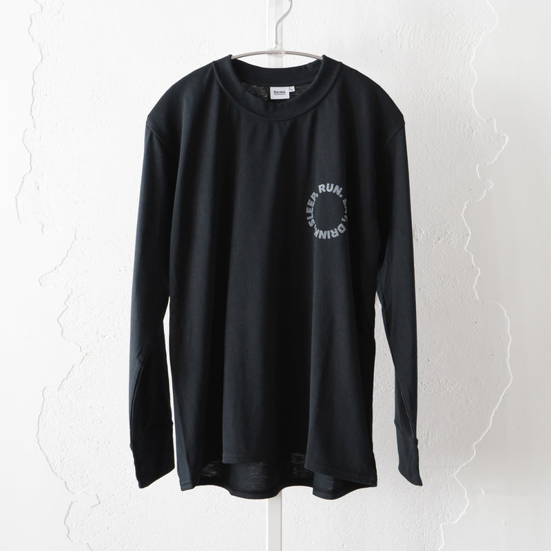 EAT DRINK SLEEP RUN / Circle Logo Long-Sleeve Tee (Black)