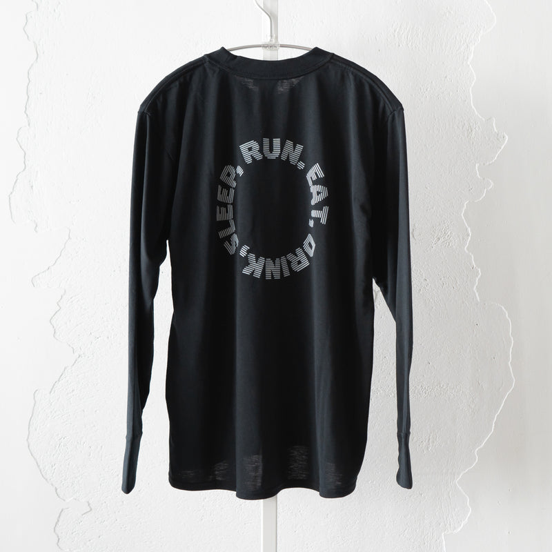 EAT DRINK SLEEP RUN / Circle Logo Long-Sleeve Tee (Black)