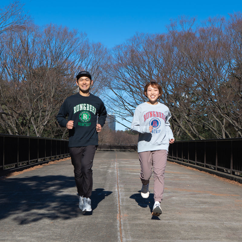 Run & Beer Crewneck Sweat (Heather Gray)