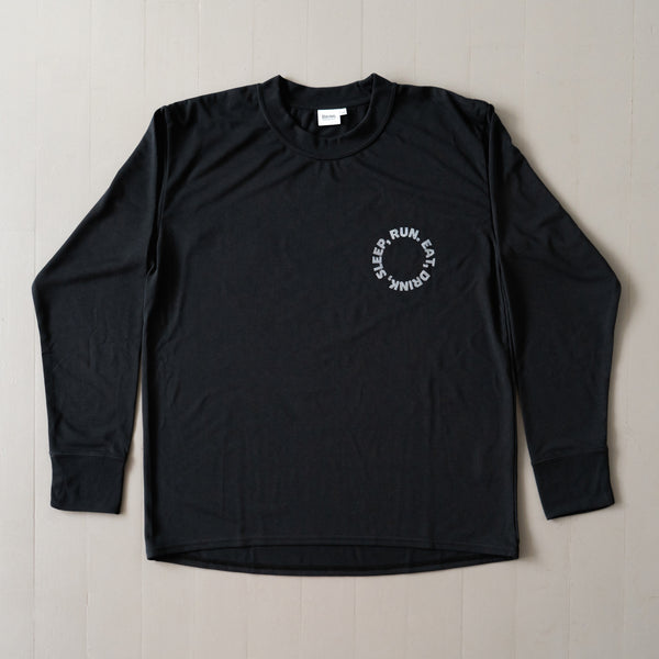 EAT DRINK SLEEP RUN / Circle Logo Long-Sleeve Tee (Black)