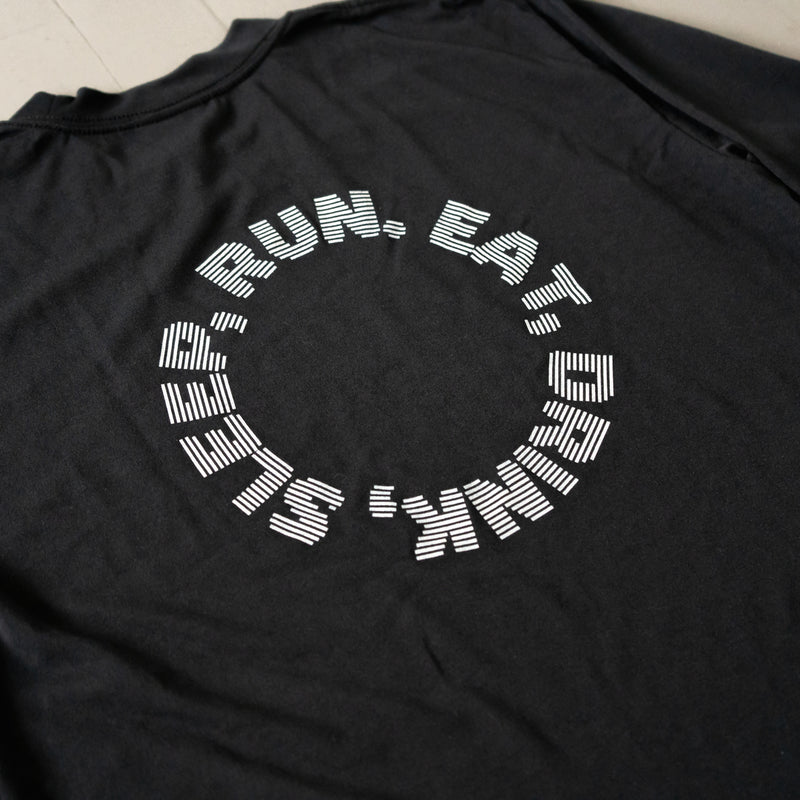 EAT DRINK SLEEP RUN / Circle Logo Long-Sleeve Tee (Black)