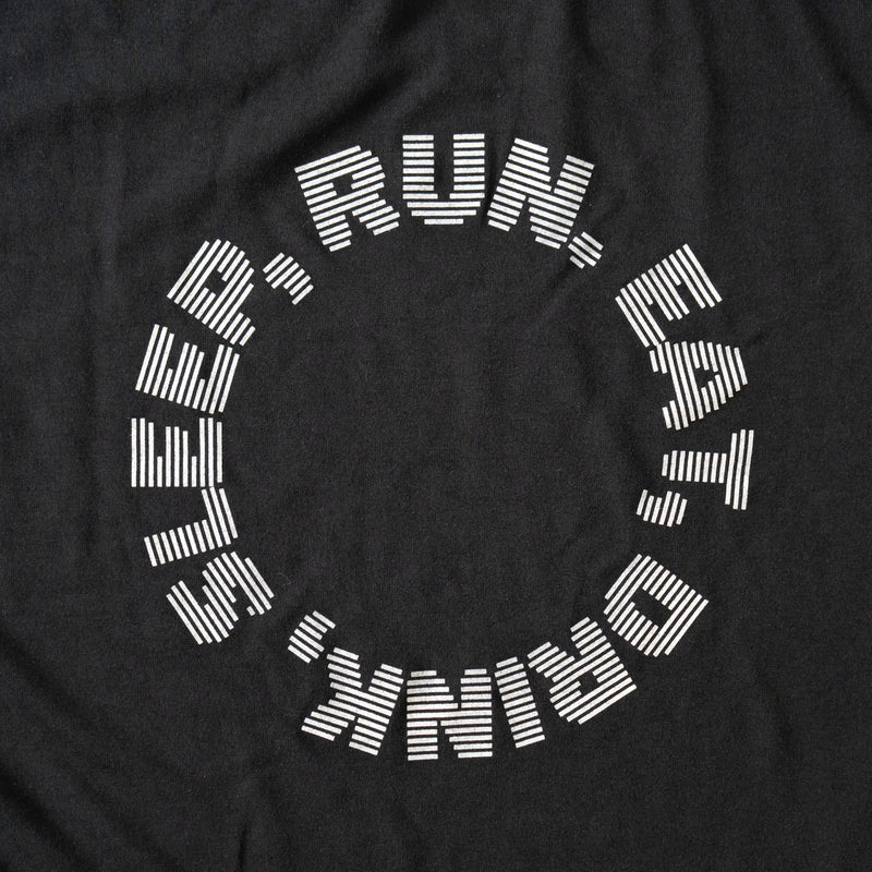 EAT DRINK SLEEP RUN / Circle Logo Long-Sleeve Tee (Black)