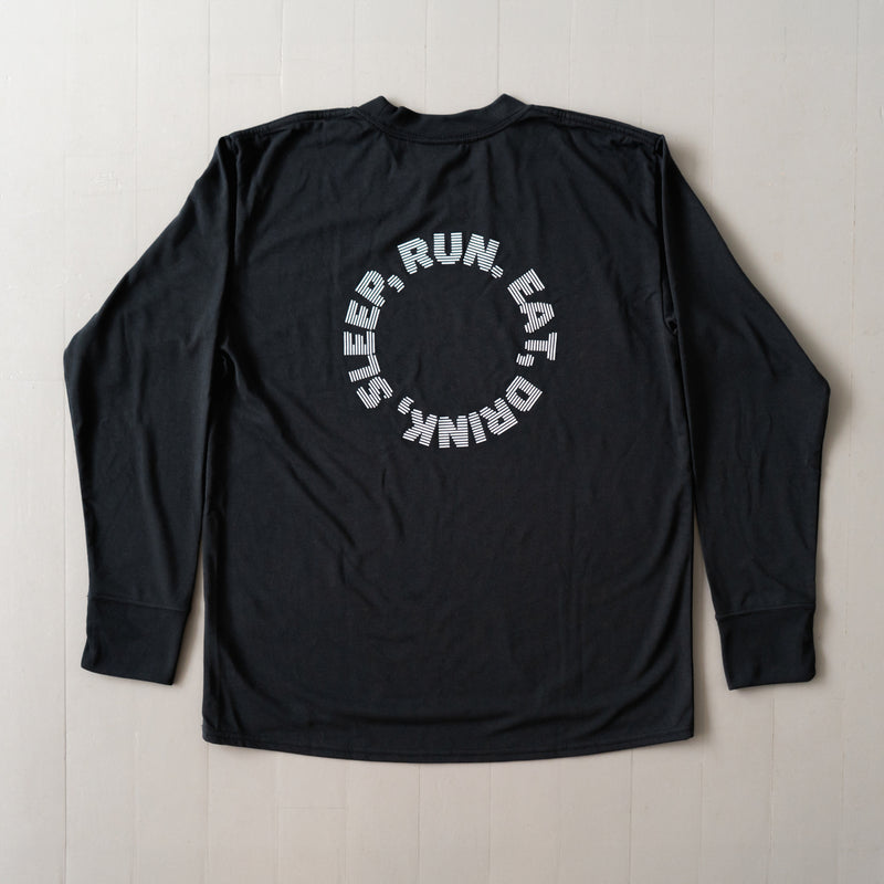 EAT DRINK SLEEP RUN / Circle Logo Long-Sleeve Tee (Black)