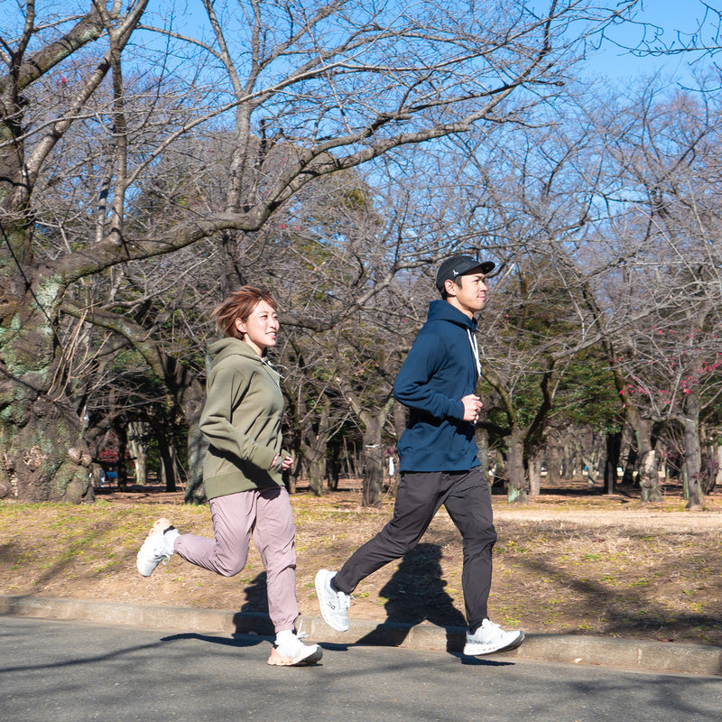 EAT DRINK SLEEP RUN / Circle Logo Hoodie (Navy)