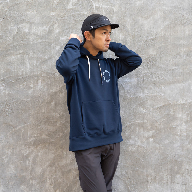 EAT DRINK SLEEP RUN / Circle Logo Hoodie (Navy)