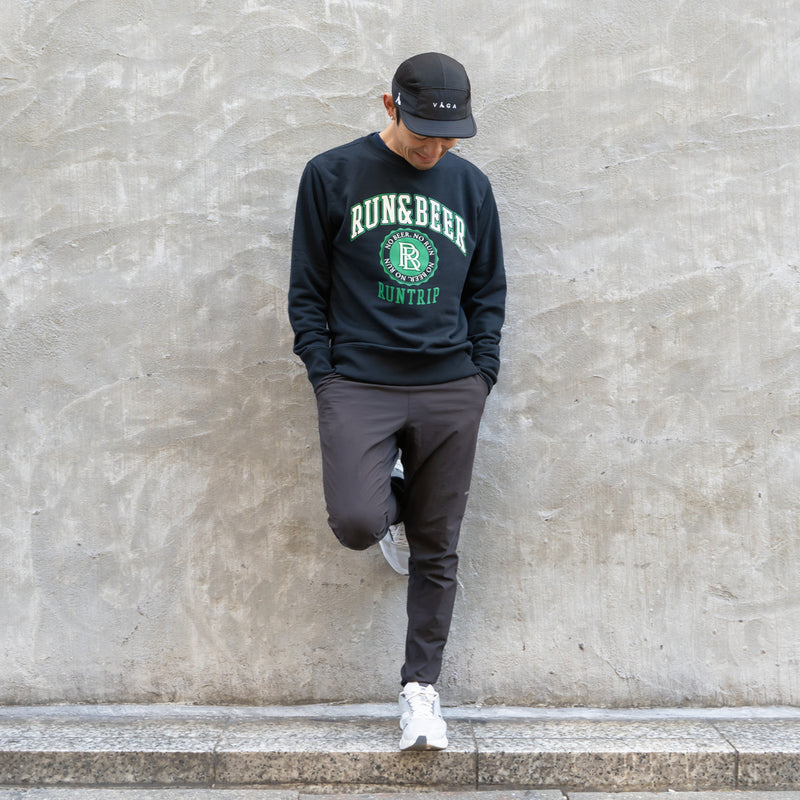 Run & Beer Crewneck Sweat (Black)