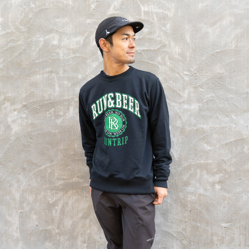 Run & Beer Crewneck Sweat (Black)