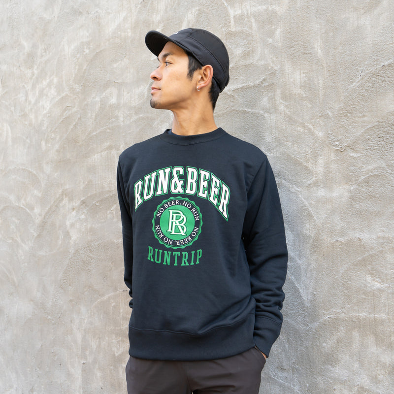 Run & Beer Crewneck Sweat (Black)