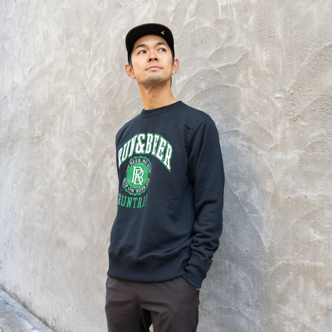 Run & Beer Crewneck Sweat (Black)