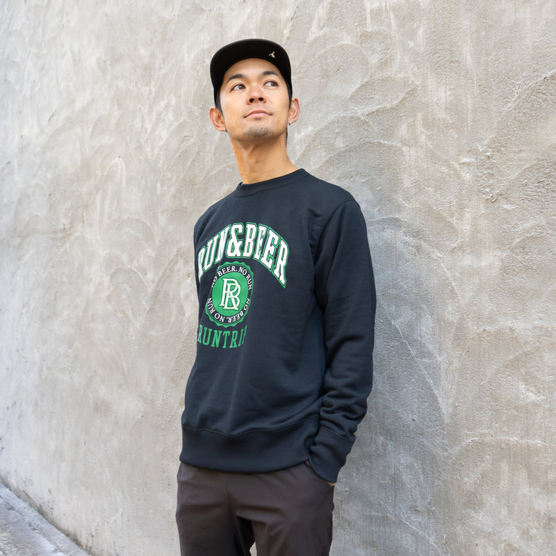 Run & Beer Crewneck Sweat (Black)