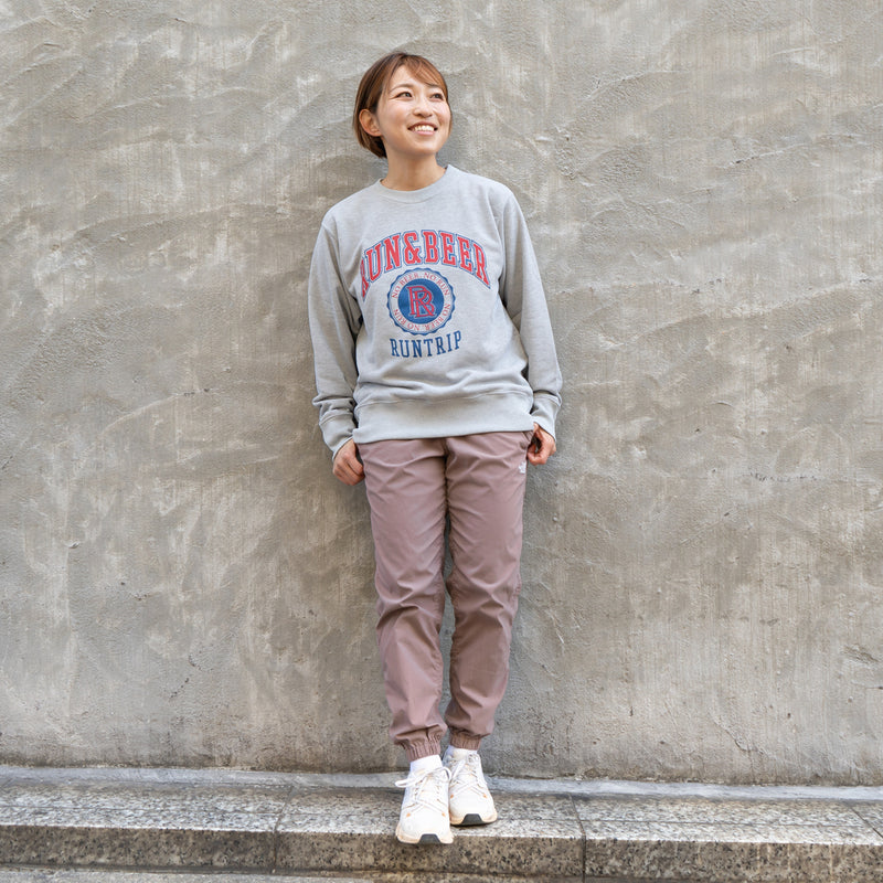 Run & Beer Crewneck Sweat (Heather Gray)