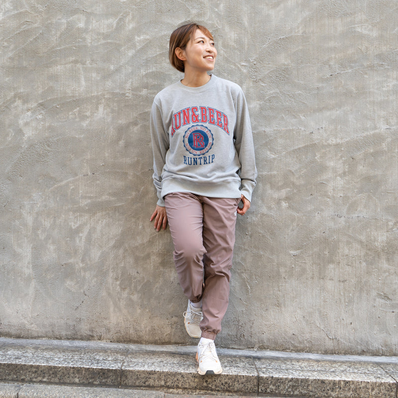 Run & Beer Crewneck Sweat (Heather Gray)