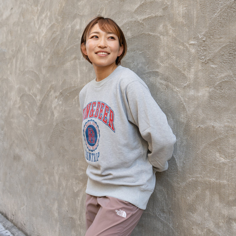 Run & Beer Crewneck Sweat (Heather Gray)