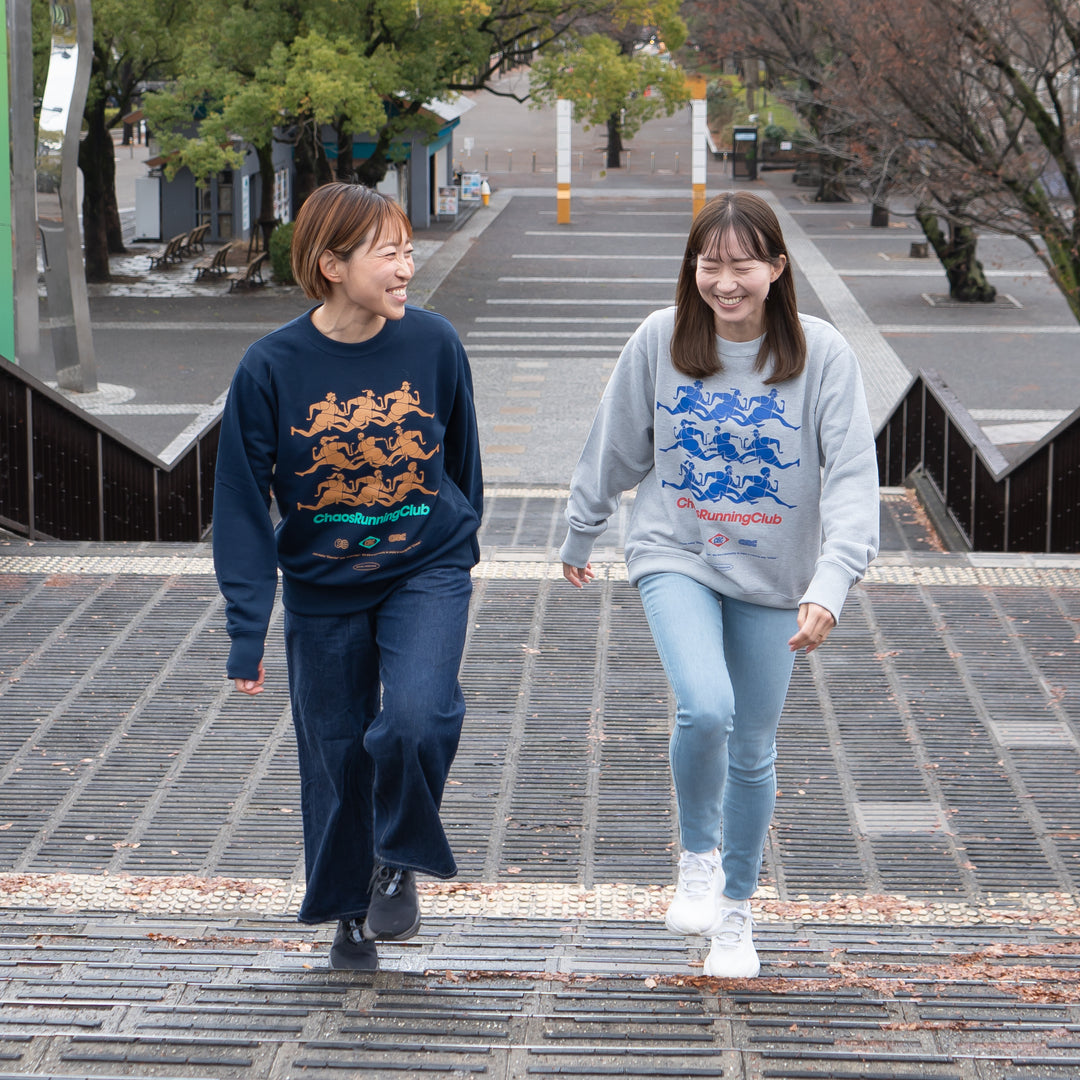 CHAOS Nostalgic Crewneck Sweat "Runner"  (Navy)