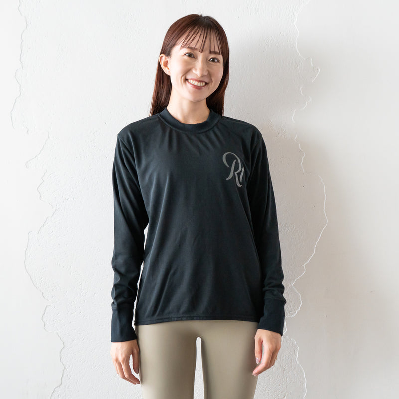 Rt Back Big Logo Long-Sleeve Tee (Black)