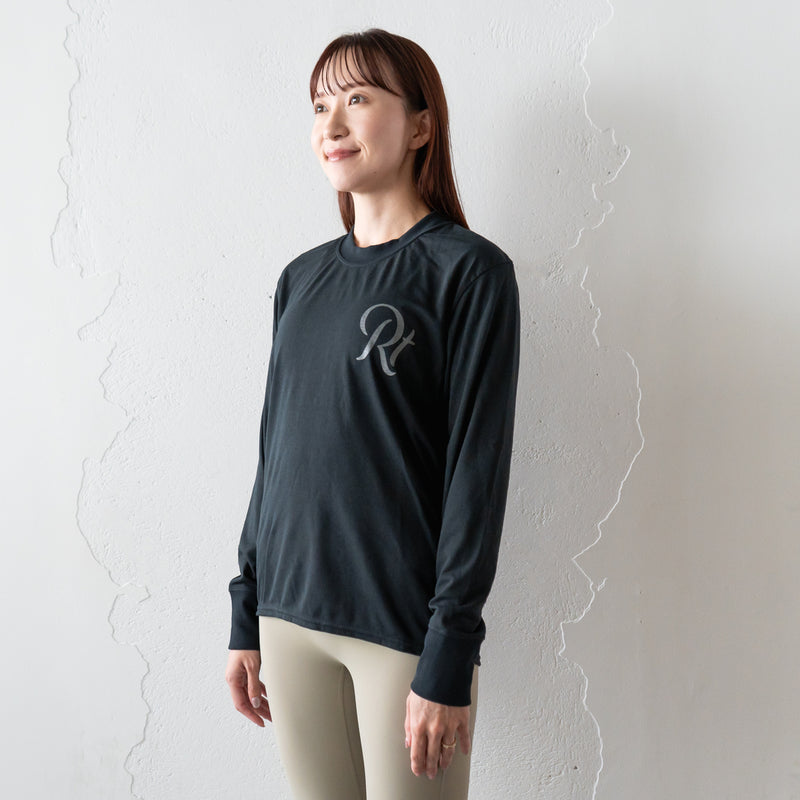 Rt Back Big Logo Long-Sleeve Tee (Black)