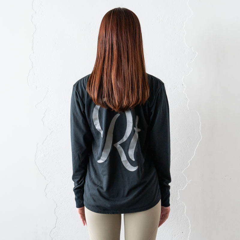 Rt Back Big Logo Long-Sleeve Tee (Black)