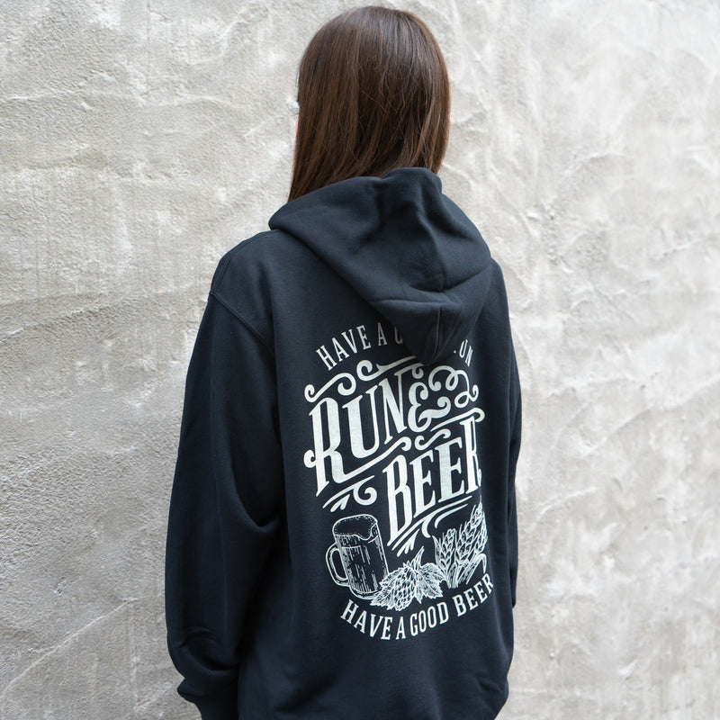 Run & Beer Hoodie (Black)